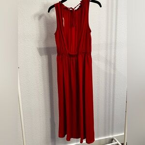 Elegant Red Sleeveless Dress